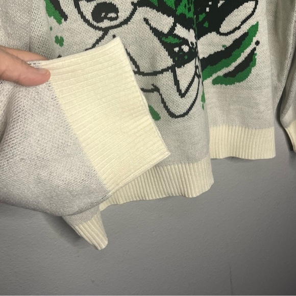 Hot Topic Rick And Morty Sweater Long Sleeve 2x Cream Logo Pullover Crewneck NWT - Picture 4 of 6